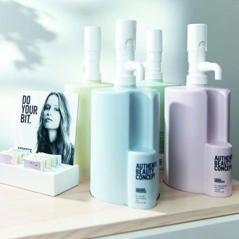 REFILL STATION FOR SHAMPOO AND CONDITIONER AT WILES STUDIOS IN NORTHAMPTON
